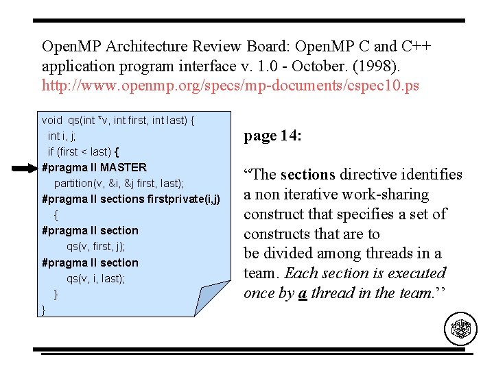 Open. MP Architecture Review Board: Open. MP C and C++ application program interface v.