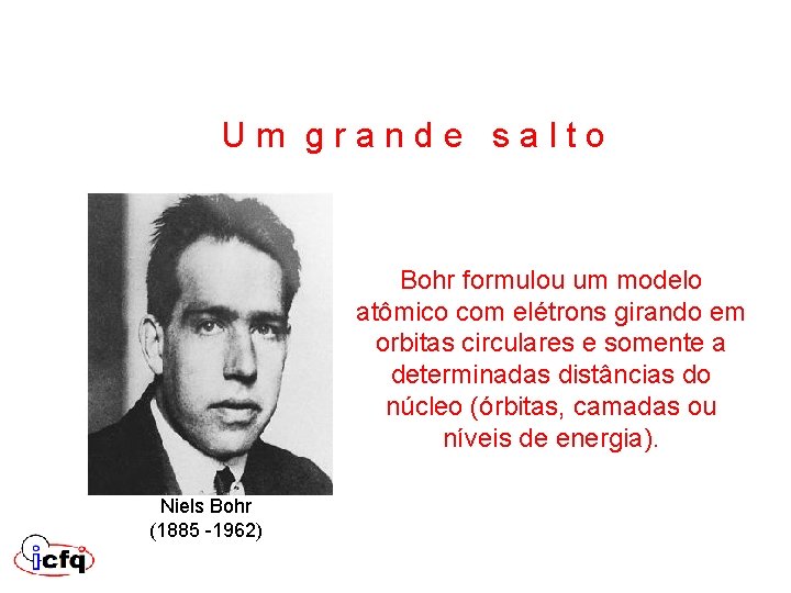 U m g r a n d e s a l t o Bohr U m g r a n d e s a l t o Bohr