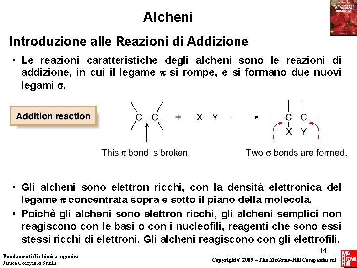 Alcheni Introduzione alle Reazioni di Addizione • Le reazioni caratteristiche degli alcheni sono le