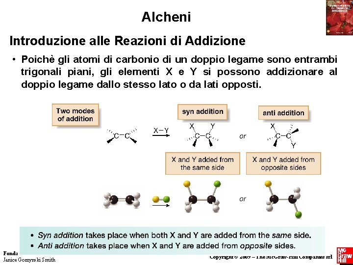 Alcheni Introduzione alle Reazioni di Addizione • Poichè gli atomi di carbonio di un
