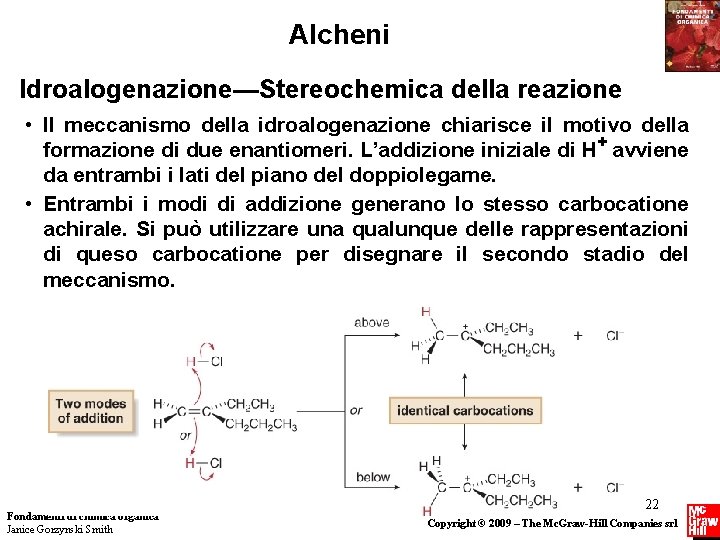 Alcheni Idroalogenazione—Stereochemica della reazione • Il meccanismo della idroalogenazione chiarisce il motivo della formazione