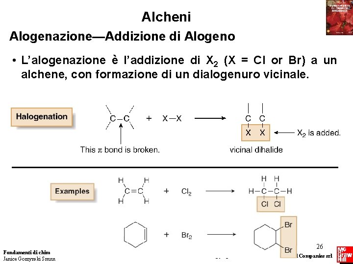 Alcheni Alogenazione—Addizione di Alogeno • L’alogenazione è l’addizione di X 2 (X = Cl