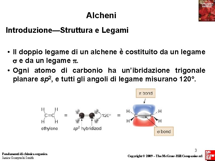 Alcheni Introduzione—Struttura e Legami • Il doppio legame di un alchene è costituito da