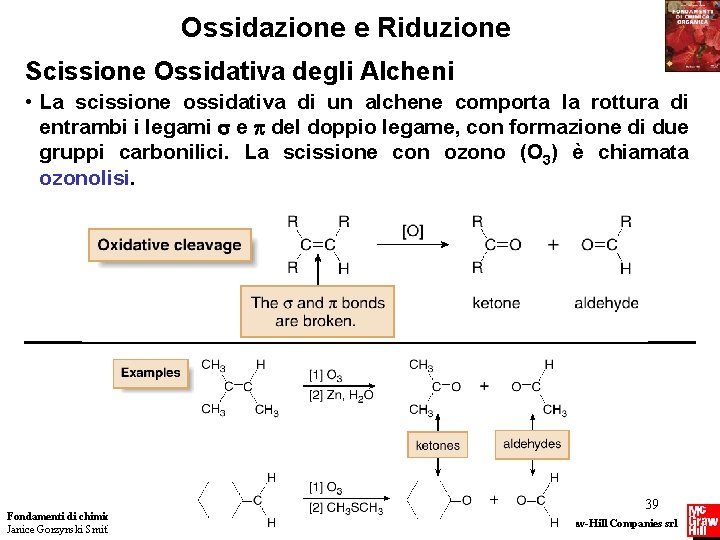 Ossidazione e Riduzione Scissione Ossidativa degli Alcheni • La scissione ossidativa di un alchene
