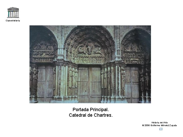Claseshistoria Portada Principal. Catedral de Chartres. Historia del Arte © 2006 Guillermo Méndez Zapata