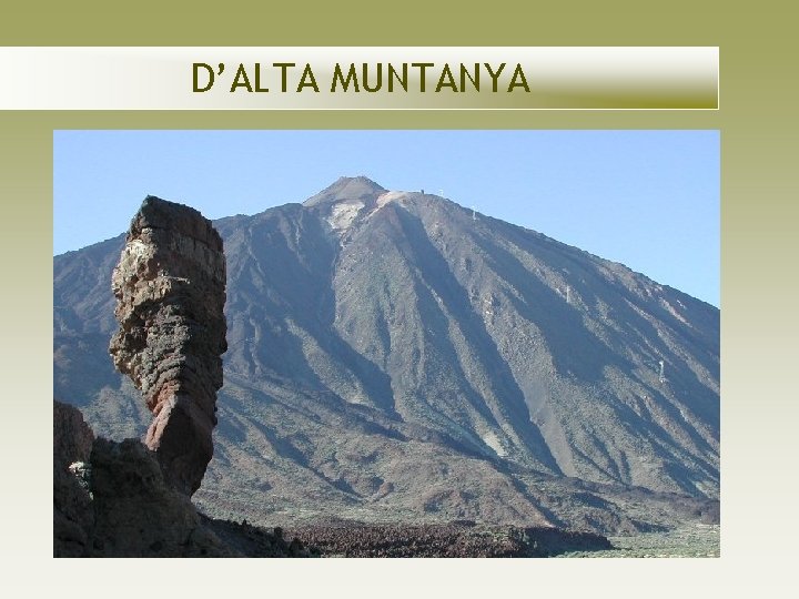 D’ALTA MUNTANYA D’ALTA MUNTANYA