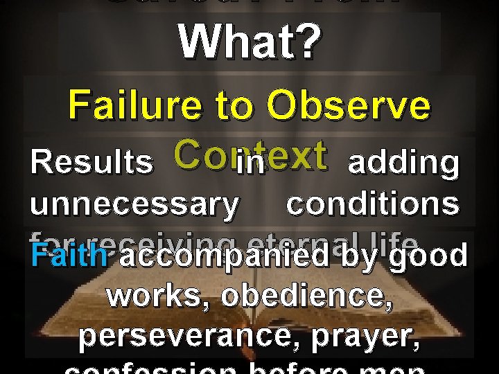 Saved? From What? Failure to Observe Results Context in adding unnecessary conditions for receiving