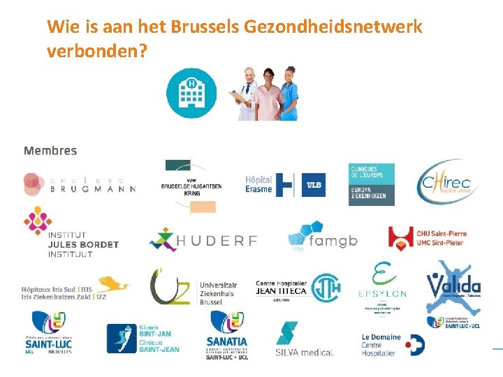 Wie is aan het Brussels Gezondheidsnetwerk verbonden? • 12 