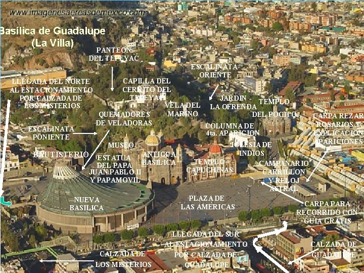 PANTEON DEL TEPEYAC LLEGADA DEL NORTE AL ESTACIONAMIENTO POR CALZADA DE LOS MISTERIOS ESCALINATA