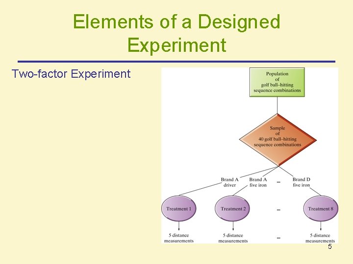 Elements of a Designed Experiment Two-factor Experiment 5 