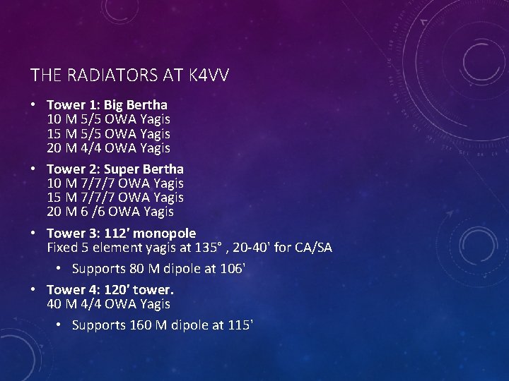 THE RADIATORS AT K 4 VV • Tower 1: Big Bertha 10 M 5/5