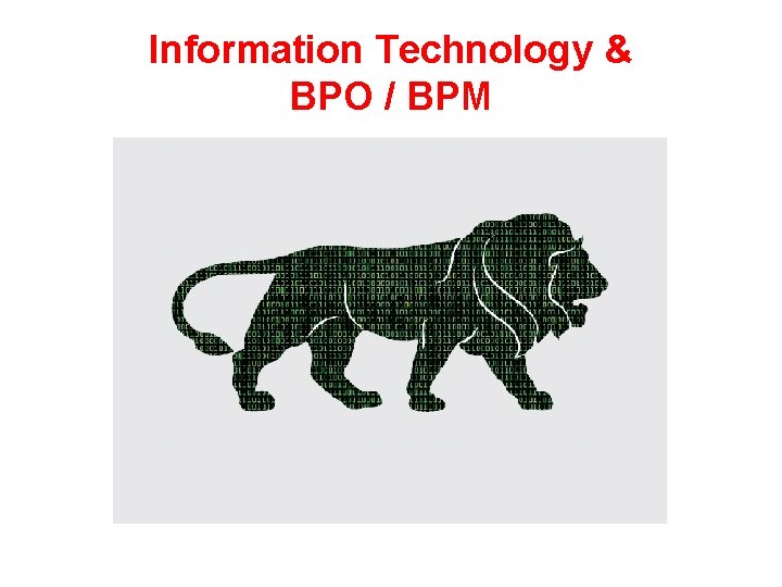 Information Technology & BPO / BPM 