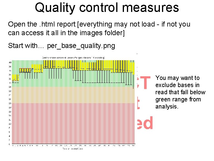 Quality control measures Open the. html report [everything may not load - if not