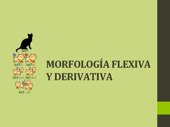 MORFOLOGÍA FLEXIVA Y DERIVATIVA 