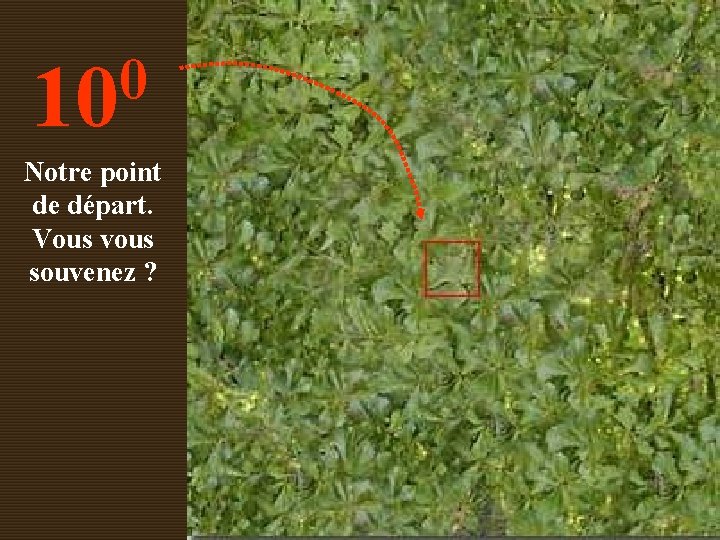 0 10 Notre point de départ. Vous vous souvenez ? 