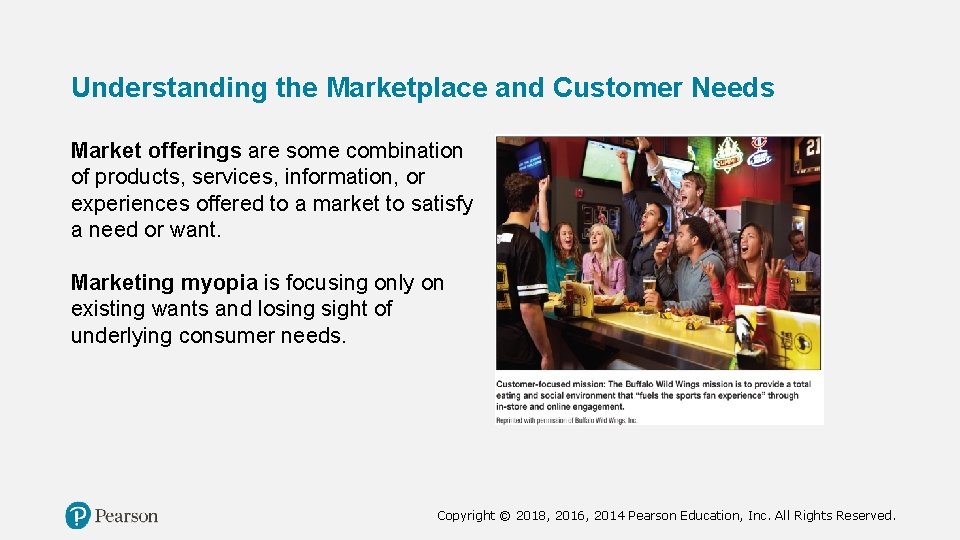 Understanding the Marketplace and Customer Needs Market offerings are some combination of products, services,