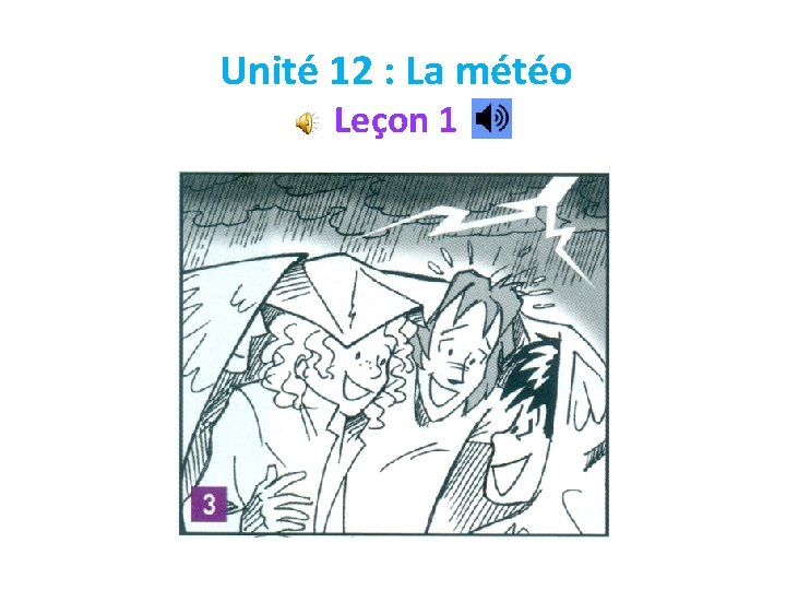 Unité 12 : La météo Leçon 1 