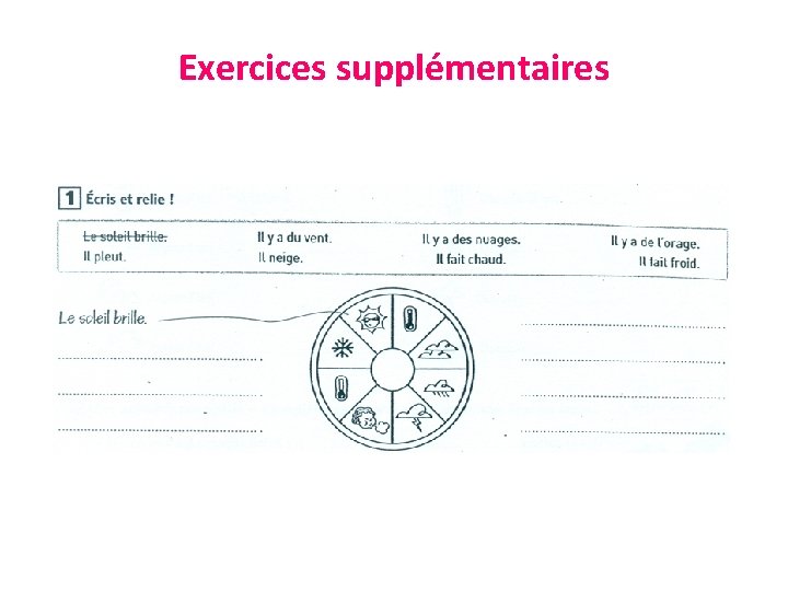 Exercices supplémentaires 