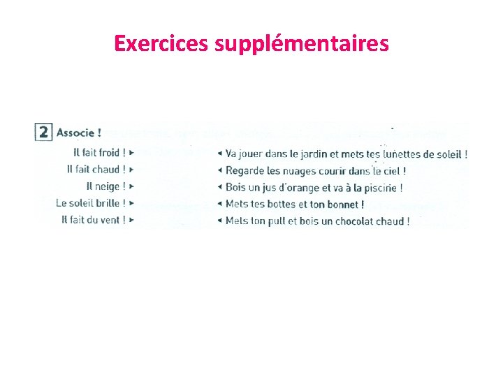 Exercices supplémentaires 