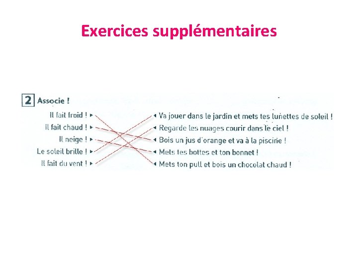 Exercices supplémentaires 