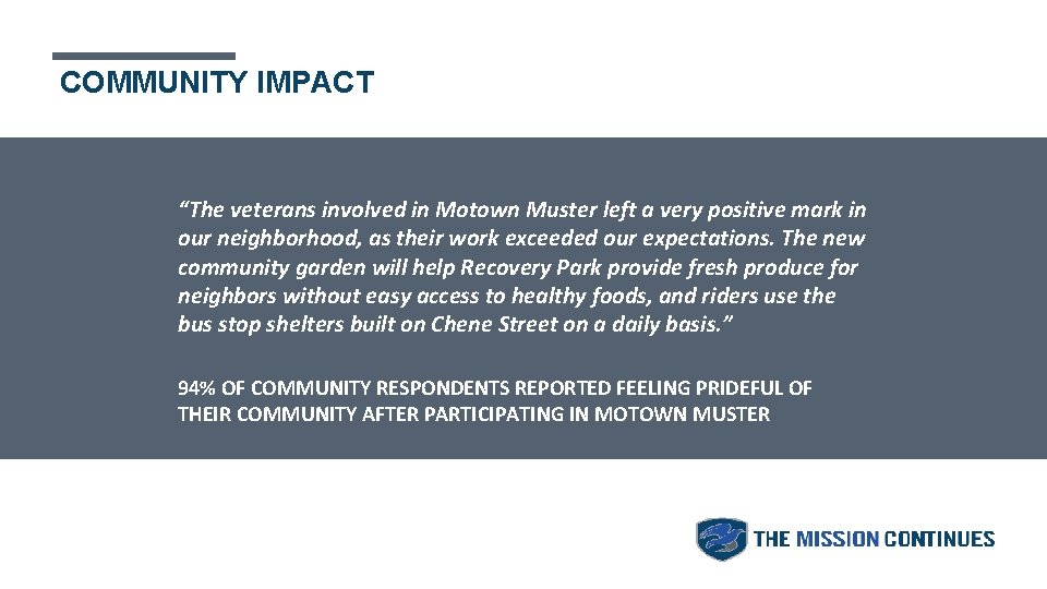 COMMUNITY IMPACT “The veterans involved in Motown Muster left a very positive mark in COMMUNITY IMPACT “The veterans involved in Motown Muster left a very positive mark in