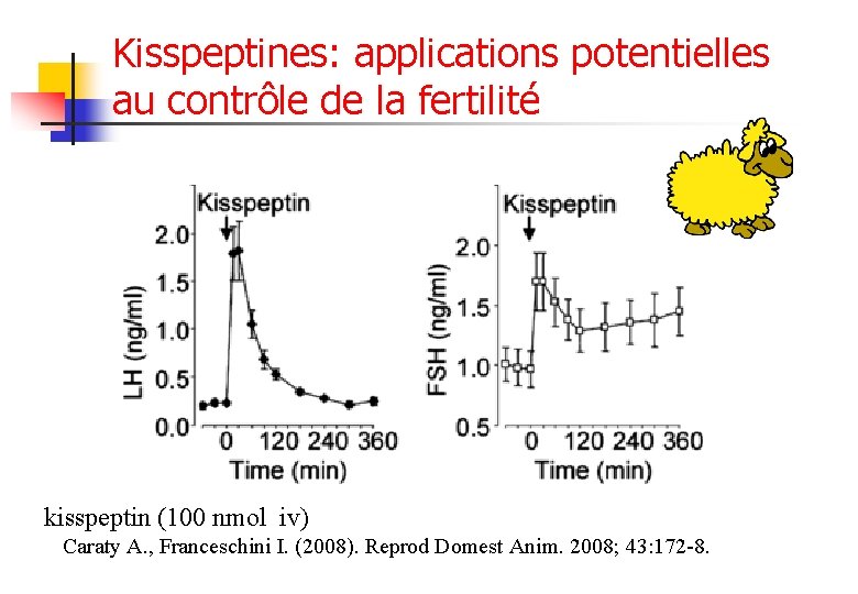 Kisspeptines: applications potentielles au contrôle de la fertilité kisspeptin (100 nmol iv) Caraty A.