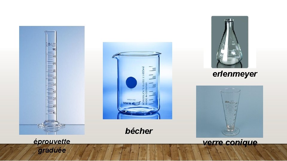 erlenmeyer bécher éprouvette graduée verre conique 