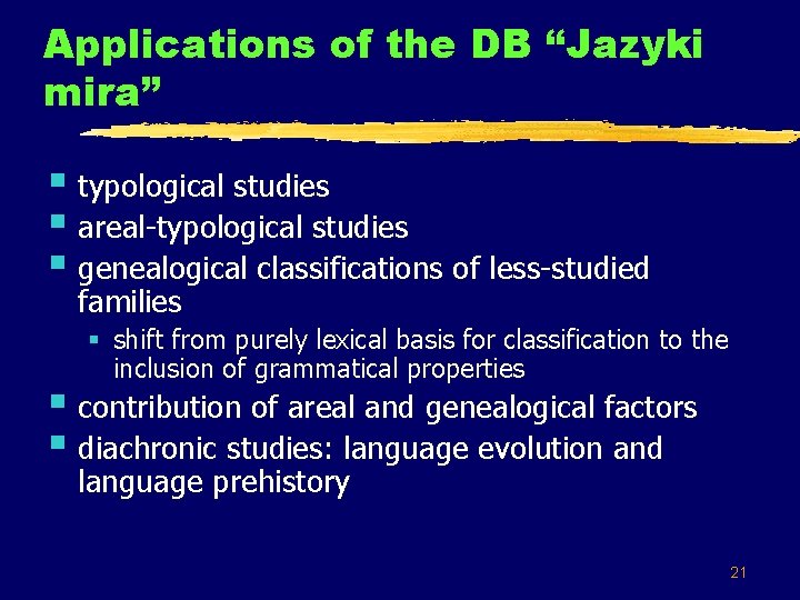 Applications of the DB “Jazyki mira” § typological studies § areal-typological studies § genealogical