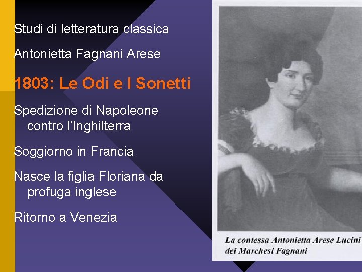 Studi di letteratura classica Antonietta Fagnani Arese 1803: Le Odi e I Sonetti Spedizione