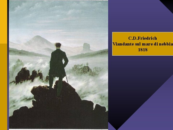 C. D. Friedrich Viandante sul mare di nebbia 1818 