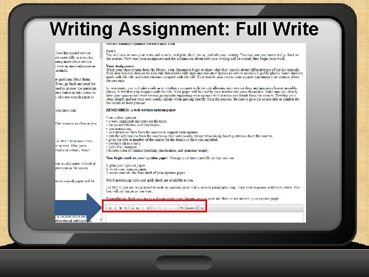 Writing Assignment: Full Write 