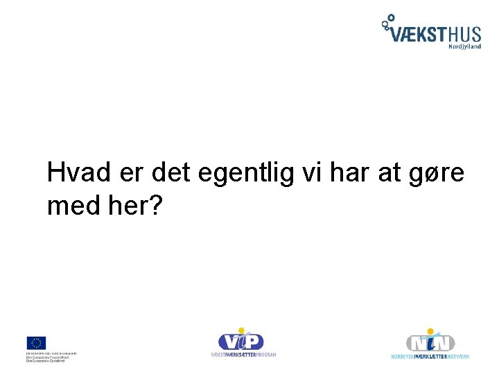 Hvad er det egentlig vi har at gøre med her? 