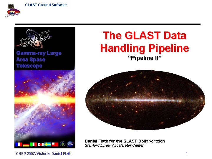 GLAST Ground Software Gamma-ray Large Area Space Telescope The GLAST Data Handling Pipeline “Pipeline