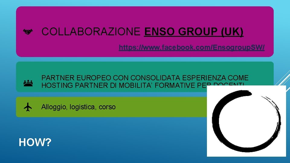 COLLABORAZIONE ENSO GROUP (UK) https: //www. facebook. com/Ensogroup. SW/ PARTNER EUROPEO CONSOLIDATA ESPERIENZA COME