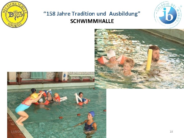 “ 158 Jahre Tradition und Ausbildung” SCHWIMMHALLE 12/5/2020 WWW. DSO. CL 18 