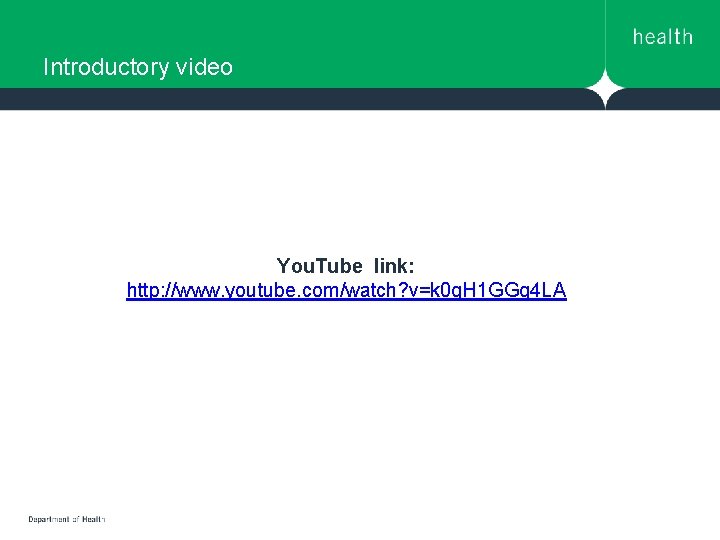 Introductory video You. Tube link: http: //www. youtube. com/watch? v=k 0 q. H 1 Introductory video You. Tube link: http: //www. youtube. com/watch? v=k 0 q. H 1