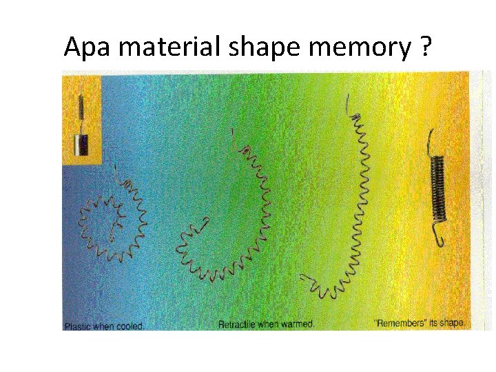 Apa material shape memory ? 