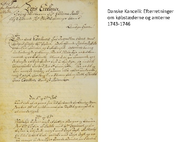 Danske Kancelli: Efterretninger om købstæderne og amterne 1743 -1746 