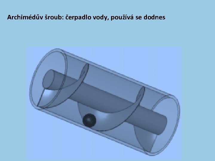 Archimédův šroub: čerpadlo vody, používá se dodnes 