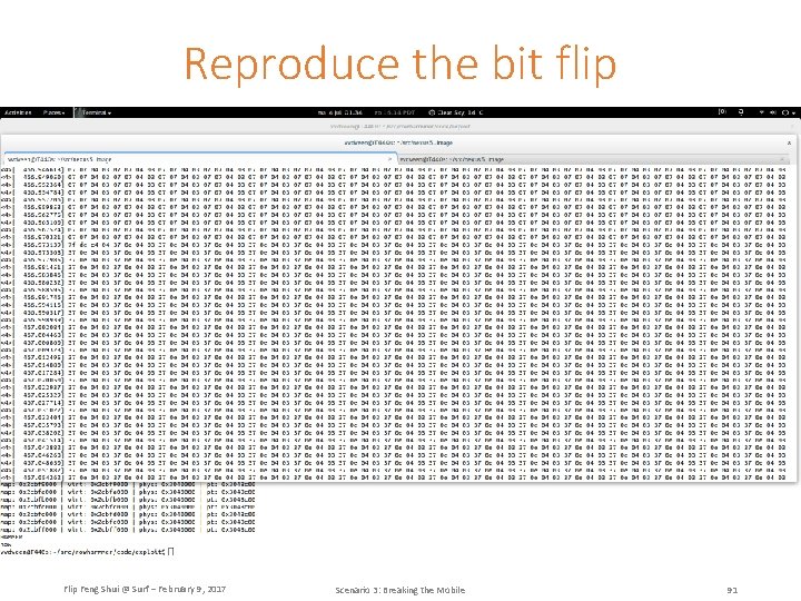 Reproduce the bit flip Feng Shui @ Surf – February 9, 2017 Scenario 3: