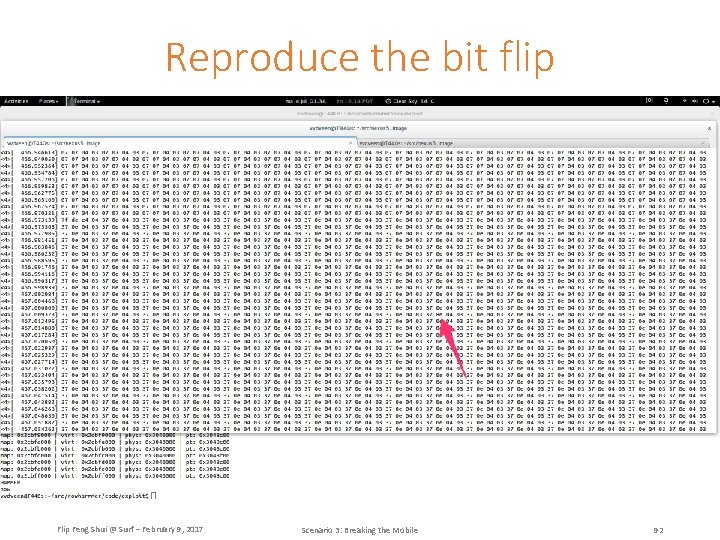 Reproduce the bit flip Feng Shui @ Surf – February 9, 2017 Scenario 3: