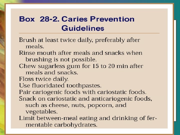 Caries Prevention Guidelines 
