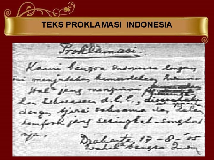 TEKS PROKLAMASI INDONESIA 