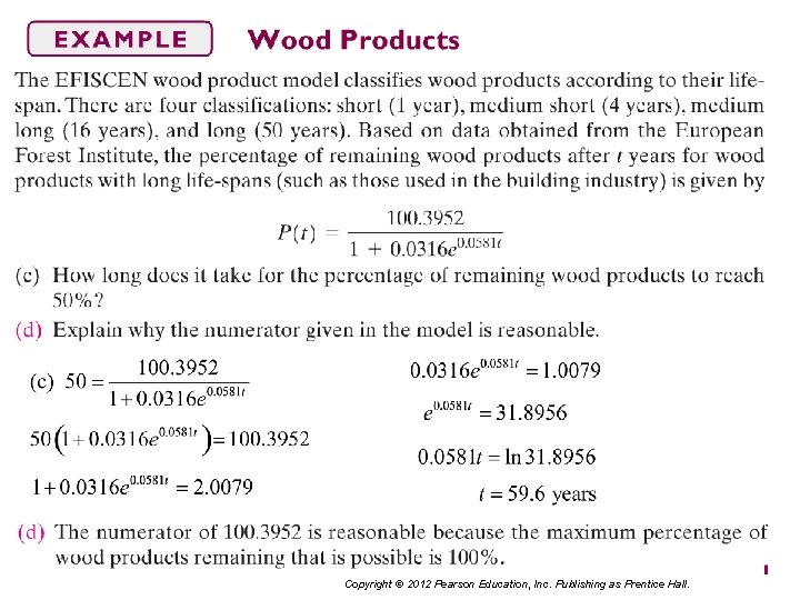 Copyright © 2012 Pearson Education, Inc. Publishing as Prentice Hall. 
