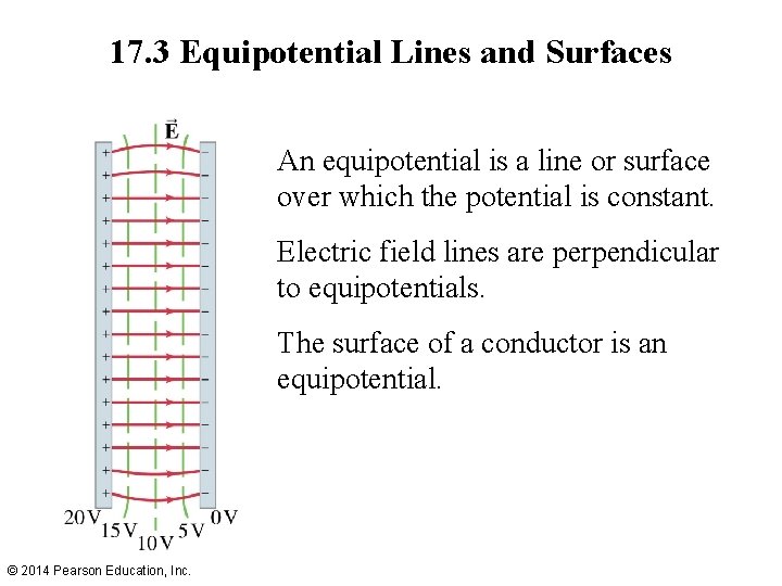 17. 3 Equipotential Lines and Surfaces An equipotential is a line or surface over