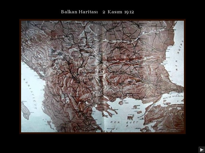 Balkan Haritası 2 Kasım 1912 
