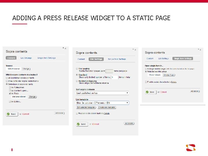 ADDING A PRESS RELEASE WIDGET TO A STATIC PAGE 