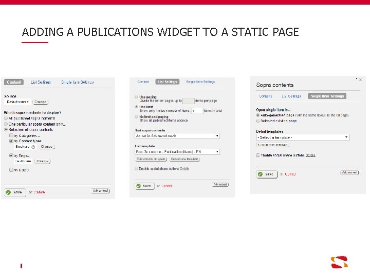 ADDING A PUBLICATIONS WIDGET TO A STATIC PAGE 