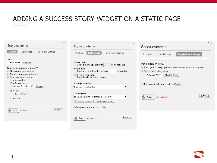 ADDING A SUCCESS STORY WIDGET ON A STATIC PAGE 