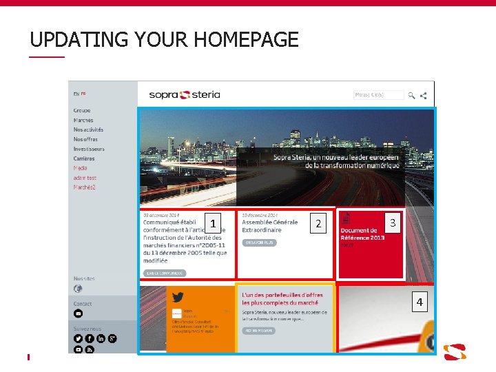 UPDATING YOUR HOMEPAGE 1 2 3 4 